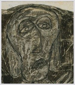 Portrait de Joë Bousquet par Jean Dubuffet (détail)