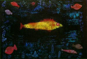 Paul Klee, The Golden Fish, 1925, Oil and watercolor on paper, mounted on cardboard, 50 x 69 cm, Kunsthalle, Hamburg