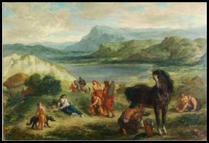 Eugène Delacroix, Ovide chez les Scythes, The National Gallery, London Eugène Delacroix, Ovide chez les Scythes, The National Gallery, London