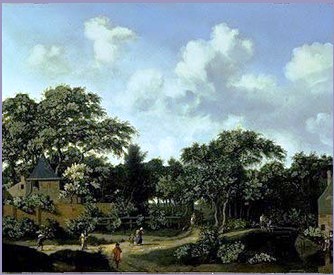 Jan Jansz. van der HEYDEN, Croisée de chemins dans un bois