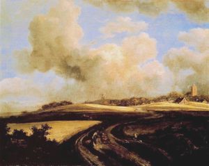 Jacob Isaacksz Van Ruisdael, Camino entre campos de trigo cerca del Zuider Zee, 1660-1662