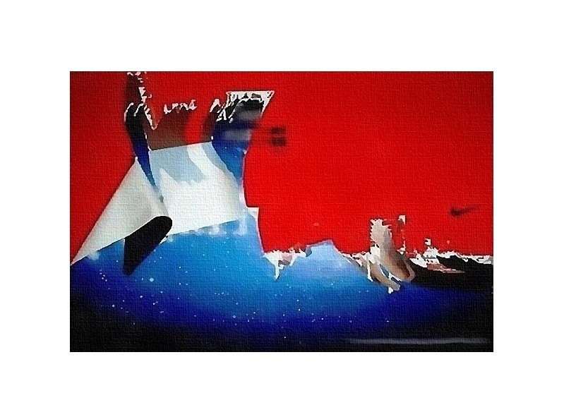 L--clatement bleu fonc- d-une jouissance