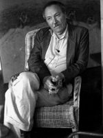 Zoran Mušič dans son atelier à Venise en 1983