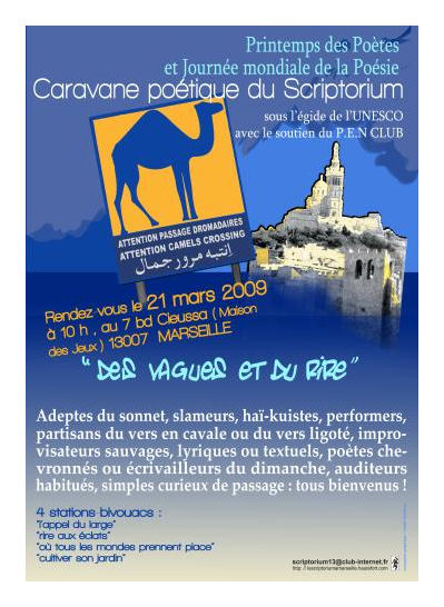 Caravane poétique du Scriptorium. Marseille Caravane