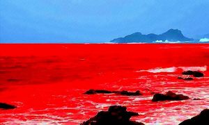 Les Sanguinaires - Si tout le sang s'échappait de tous les corps,\de tous,\si on le recueillait,\quel espace remplirait-il, aussi vaste\qu'une mer ? Hélène Sanguinetti Tout le sang