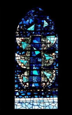 Georges Braque, Arbre de Jessé, vitrail de l'église de Varengeville-sur-Mer, chapelle sud Jessé 3