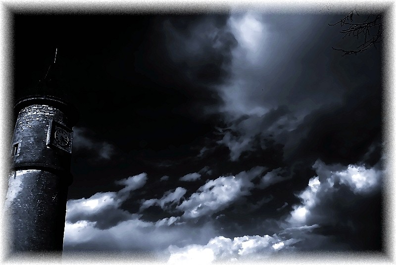 Ciel marbr- tenu en laisse