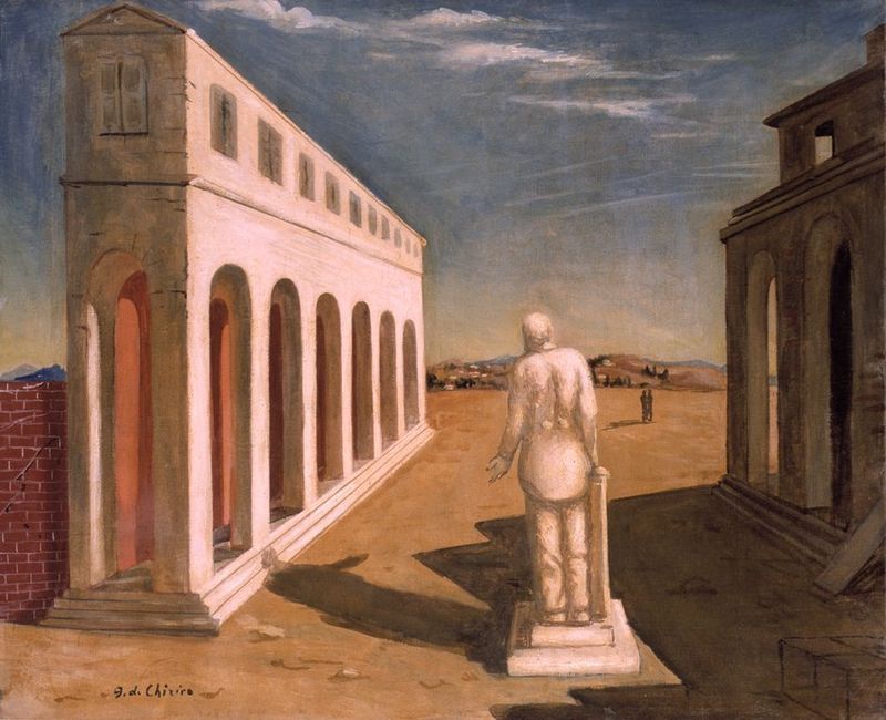 Giorgio De Chirico_piazza_souvenir_ditalie_1925