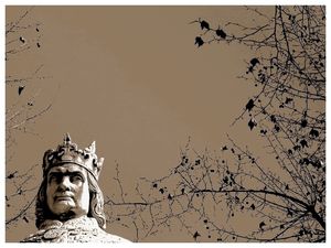 la place où se dresse la statue de l’énigmatique Roi René La statue de l--nigmatique Roi Ren-