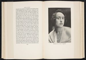 Portrait de Vita Sackville-West dans une édition d'Orlando de Virginia Woolf Portrait de Vita Sackville-West dans une édition d'Orlando de Virginia Woolf