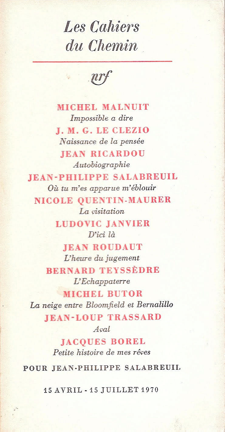 Cahiers du Chemin, 9