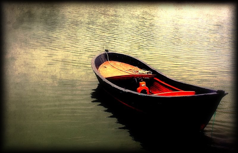 Tu es parti en barque noire