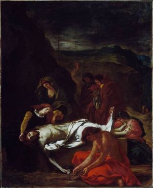 Eugène Delacroix, Le Christ au tombeau, 1848 Eugène Delacroix, Le Christ au tombeau, 1848