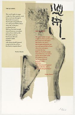 Robert Motherwell, The Quarrel by Stanley Kunitz, 1983 Motherwell, The Quarell, 1983