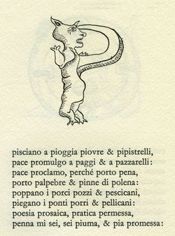 Edoardo Sanguineti, Alfabetto apocalittico Edoardo Sanguineti, pisciano