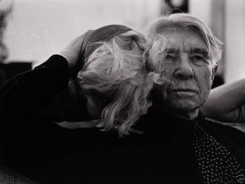 Marilyn Monroe and Carl Sandburg by Arnold Newman