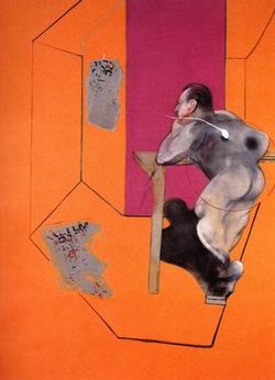 Francis Bacon, Oedipe et le sphinx, d'après Ingres, 1978 Francis_Bacon_Oedipus_and_the_Sphinz_after_Ingres_1978