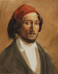 Eugène Fromentin, Autoportrait, aquarelle, vers 1862. Collection privée. Eugène Fromentin