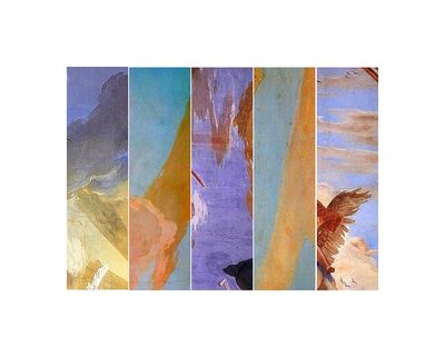 Cinq fragments de ciels de Tiepolo Cinq fragments de ciels tiepoliens