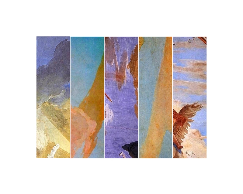 Cinq fragements de ciels tiepoliens