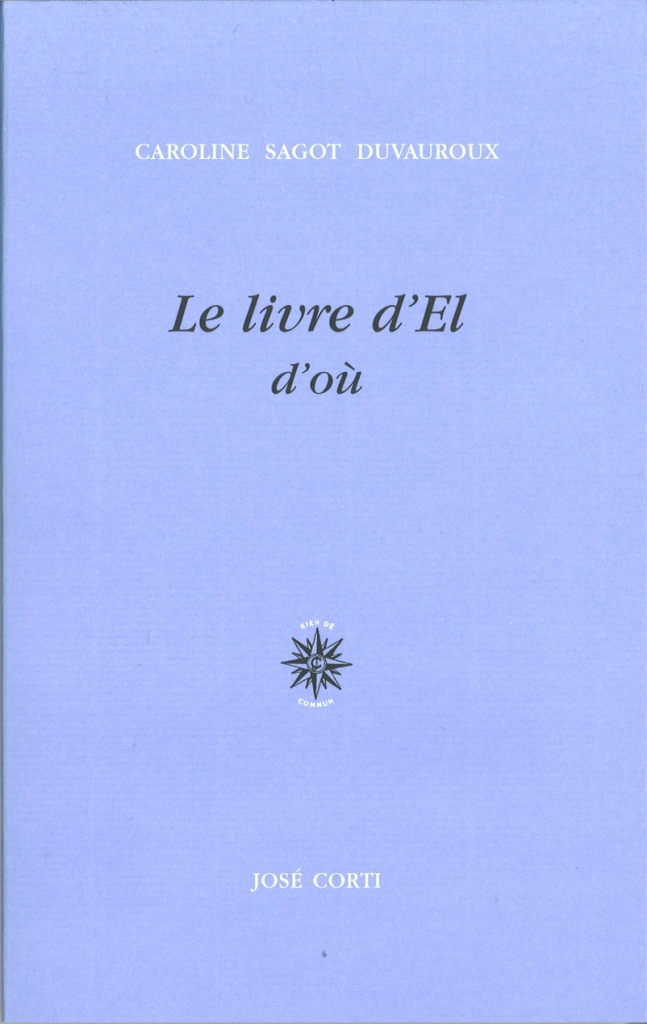 Sagot Duvauroux Le Livre d'El