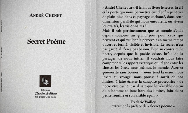 André Chenet Secret poème