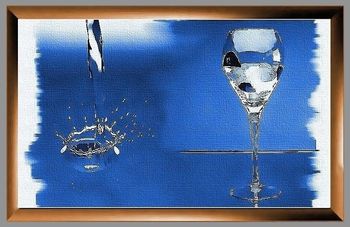 O verres d'abstractions pures. Douées d'une agilité merveilleuse Le verre d'eau