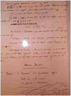 Henri Bosco, Manuscrit du Mas Théotime Manuscrit Bosco