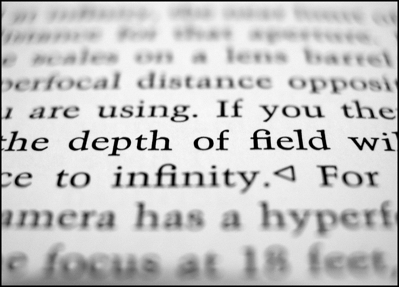 Profondeur de champ - distance de netteté existant avant et après le sujet sur lequel on fait la mise au point.