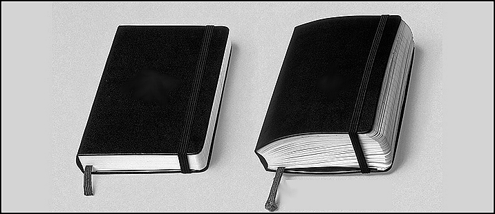 Je commence un nouveau carnet. Un carnet noir