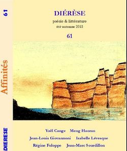Diérèse, n° 61, été-automne 2013 Diérèse 61
