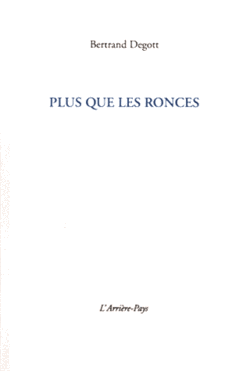 Bertrand Degott, Plus que les ronces, L’Arrière-Pays, 32360 Jégun, 2013 Bertrand Degott, Plus que les ronces