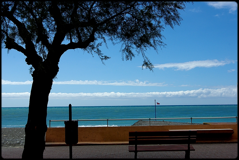 Le bleu à nouveau point au ciel et dans son cour