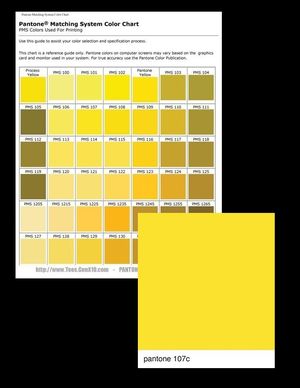Jaune pantone 107 c Jaune pantone 107 c