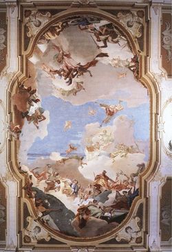 Jean-Baptiste Tiepolo, L’Apothéose de la famille Pisani, v. 1760, Fresque, 2350 x 1350 cm, Villa Pisani, Stra Tiepolo, The_Apotheosis_of_the_Pisani_Family.jpg, 2