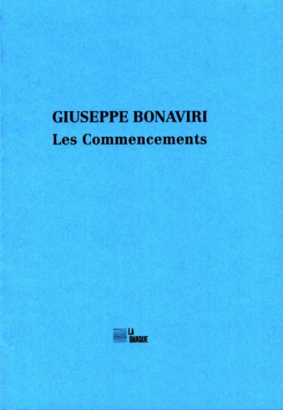Giuseppe Bonaviri  Les Commencements