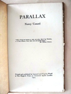 Nancy Cunard  Parallax