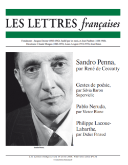 Les Lettres françaises, 14 avril 2016, Nouvelle série, n° 136. Les Lettres françaises 2
