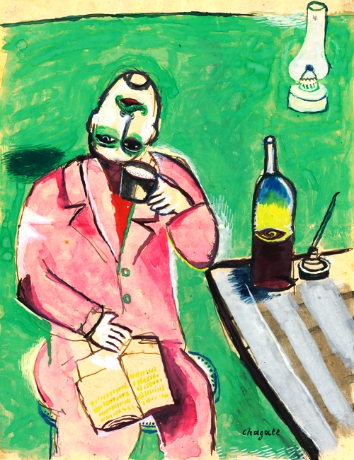 Chagall  Le Poète à tête renversée  2