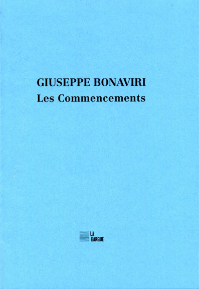 Giuseppe Bonaviri  Les Commencements 2