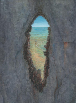 Huile sur bois Mitsuo Shiraishi, première de couverture de 'Naître c'est longtemps' de Claudine Bohi, éditions La tête à l’envers, 2018. Claudine Bohi Naître c'est longtemps