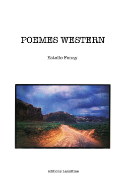 Estelle Fenzy, Poèmes Western, Éditions LansKine, 2018. Estelle Fenzy Poèmes Western