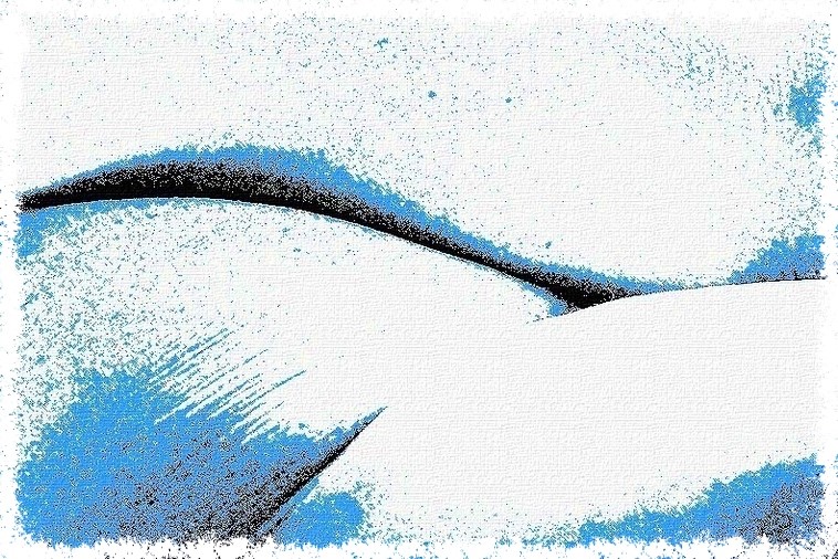 Aquatinte la regardeuse regardée l’océan dans la peau