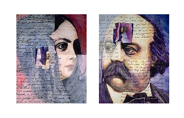 Louise Colet et Gustave Flaubert  par Charles Hobson