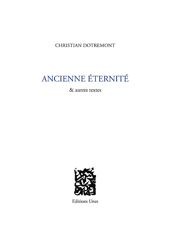 Christian Dotremont  Ancienne éternité 2
