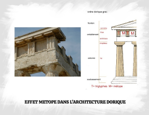 EFFET METOPE ARCHITECTURE DORIQUE