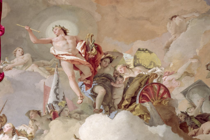 Giovanni Battista Tiepolo - Apotheosis of the Spanish Monarchy fresco detail of 170577 - (MeisterDrucke-356627)