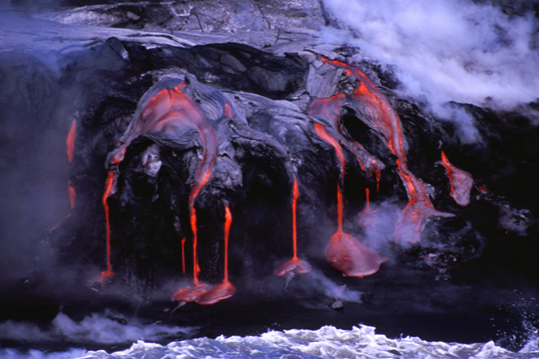 La lave dans la mer 