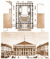 Théâtre de l'Odéon, 1767, projet de Marie-Joseph Peyre et Charles de Wailly, inauguré en 1783 Thatre_de_lodon_1767__projet_de_mar