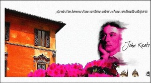 John Keats devant sa maison sur la Scalinata della Trinità dei Monti, à Rome Portait_de_john_keats